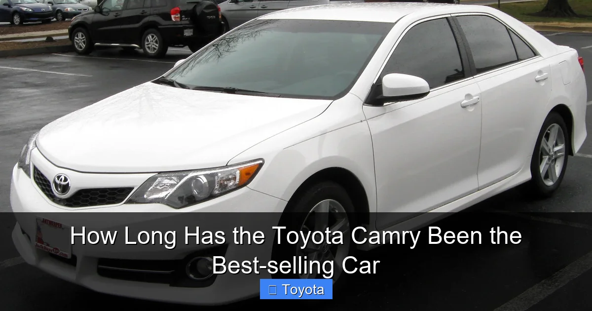 How Long Has the Toyota Camry Been the Best-selling Car