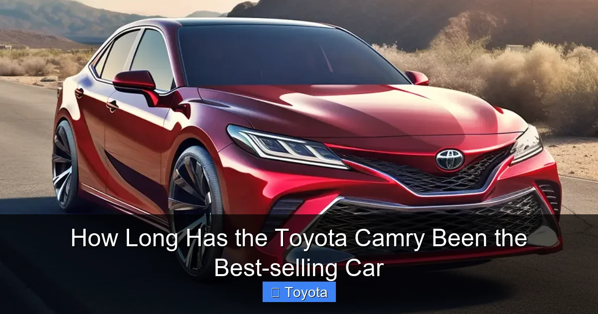 How Long Has the Toyota Camry Been the Best-selling Car
