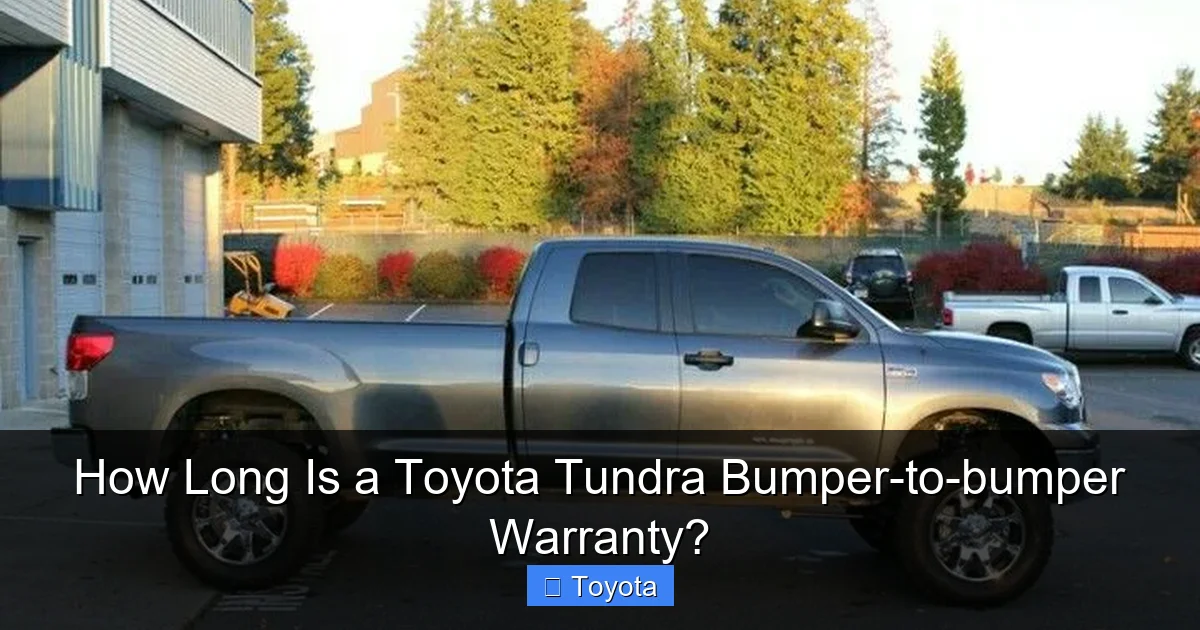 How Long Is a Toyota Tundra Bumper-to-bumper Warranty?