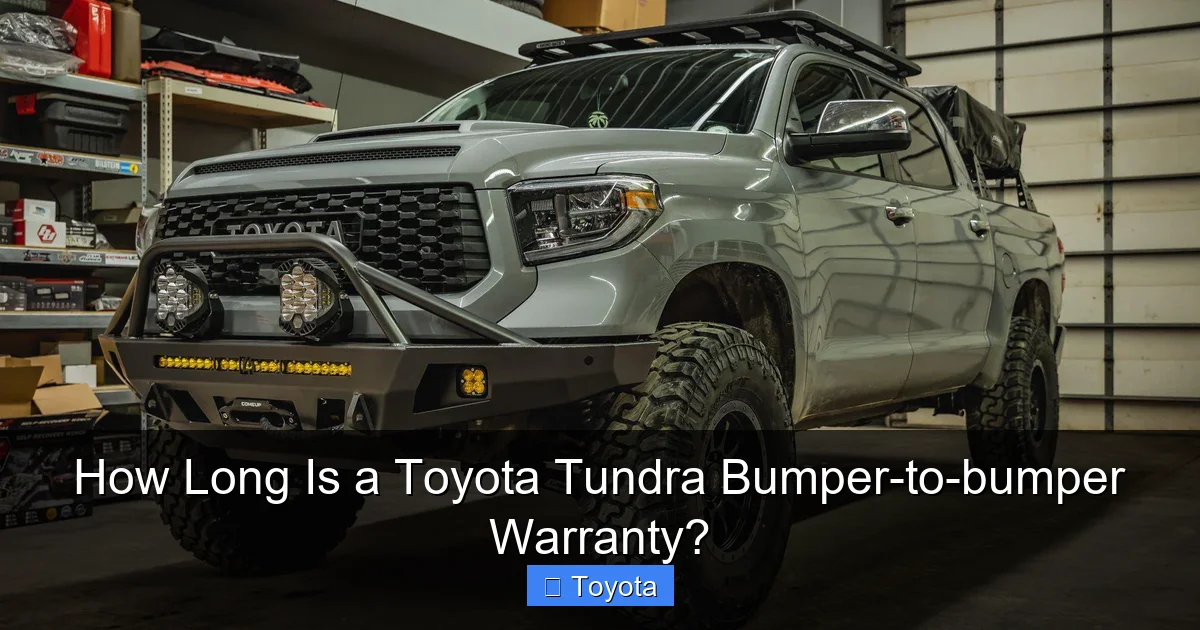 How Long Is a Toyota Tundra Bumper-to-bumper Warranty?