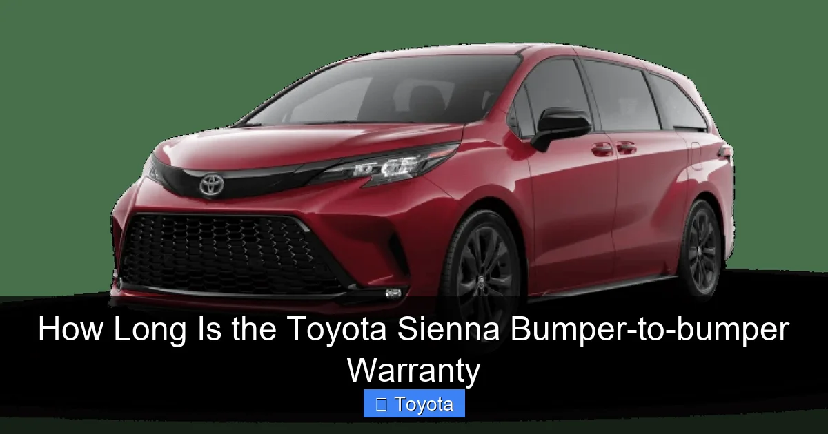 How Long Is the Toyota Sienna Bumper-to-bumper Warranty