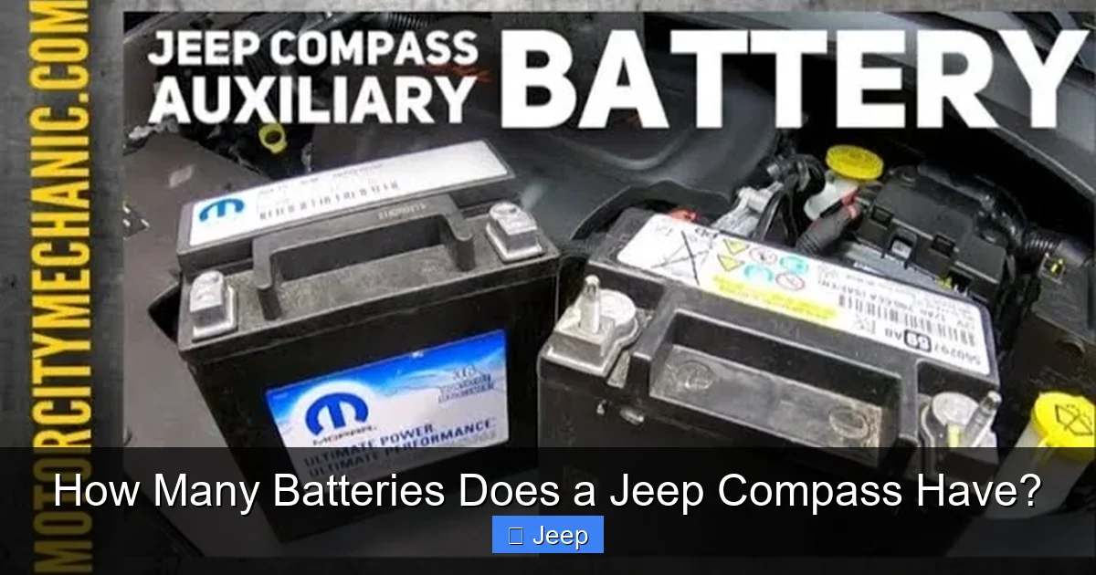 How Many Batteries Does a Jeep Compass Have?