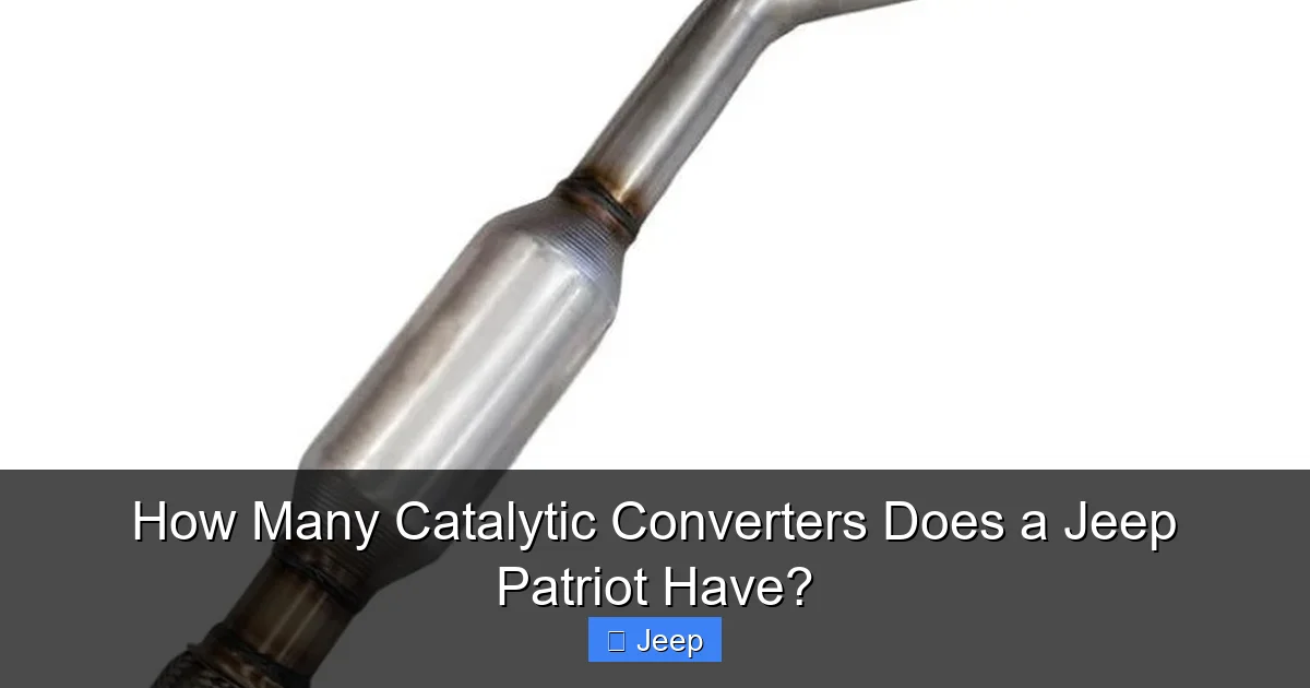 How Many Catalytic Converters Does a Jeep Patriot Have?