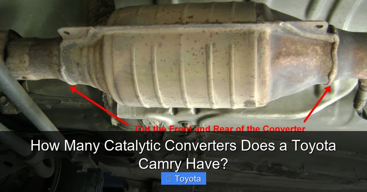 How Many Catalytic Converters Does a Toyota Camry Have?