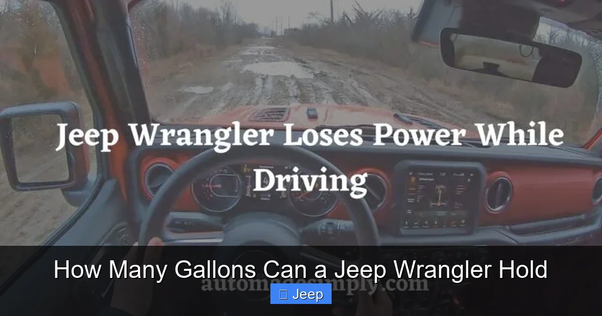 How Many Gallons Can a Jeep Wrangler Hold
