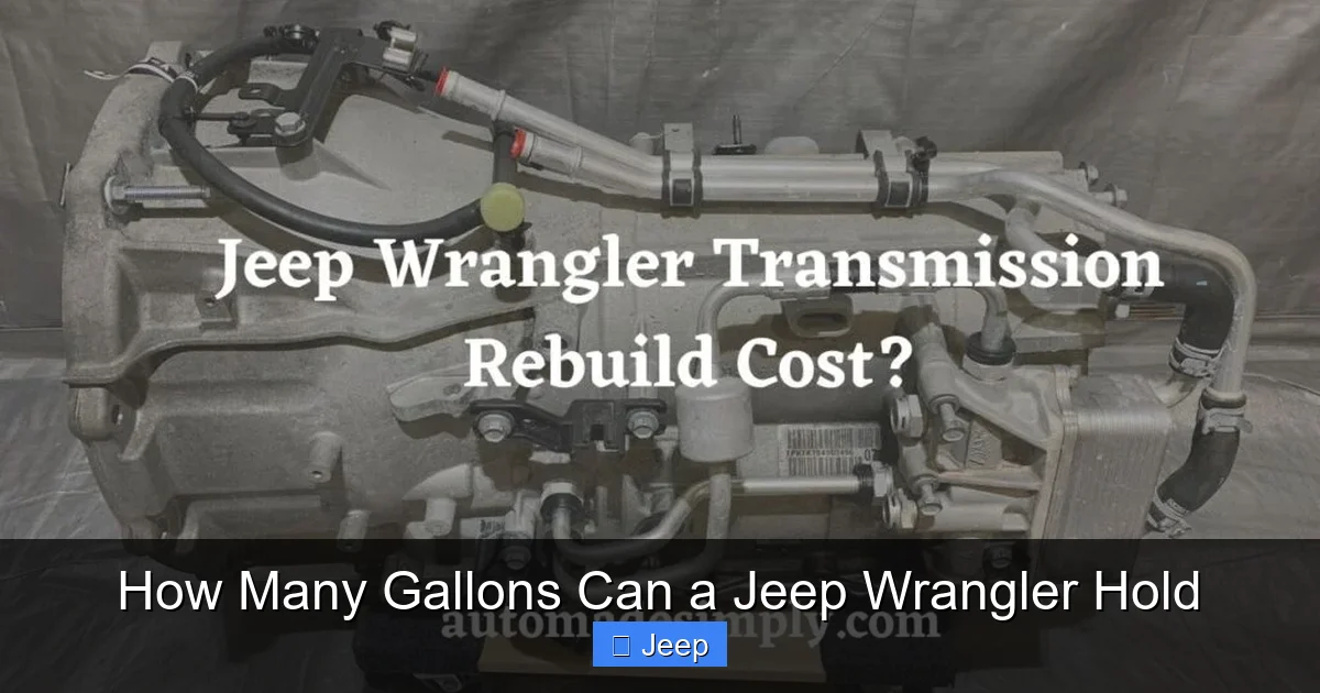 How Many Gallons Can a Jeep Wrangler Hold