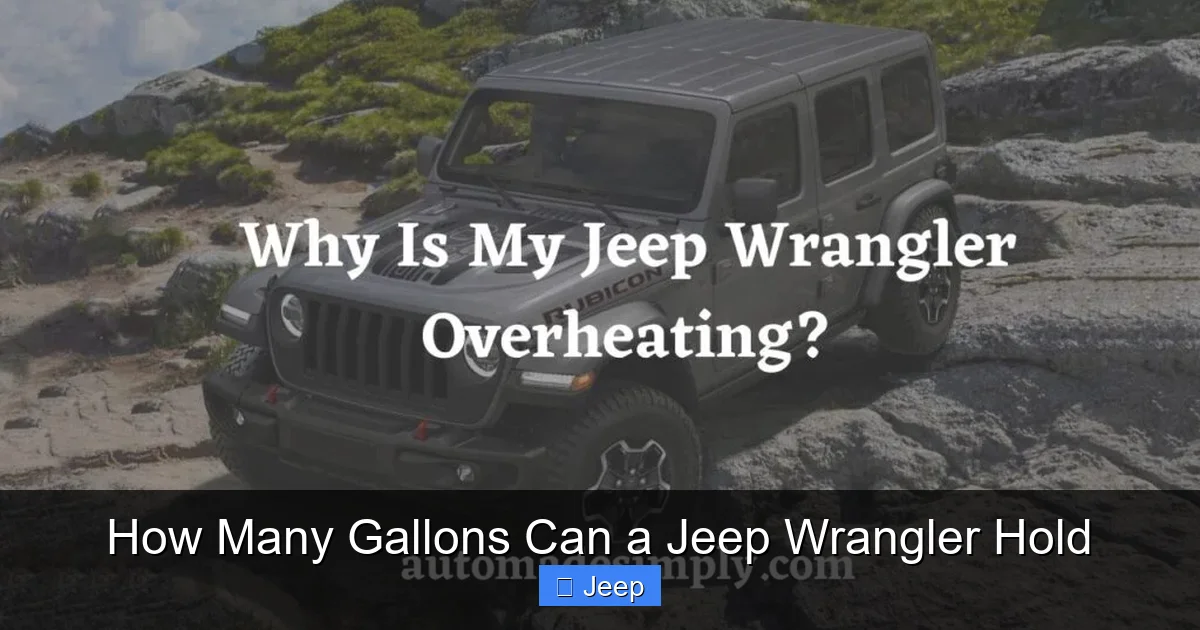 How Many Gallons Can a Jeep Wrangler Hold