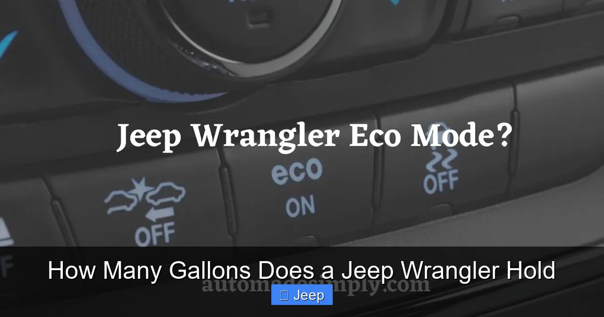 How Many Gallons Does a Jeep Wrangler Hold