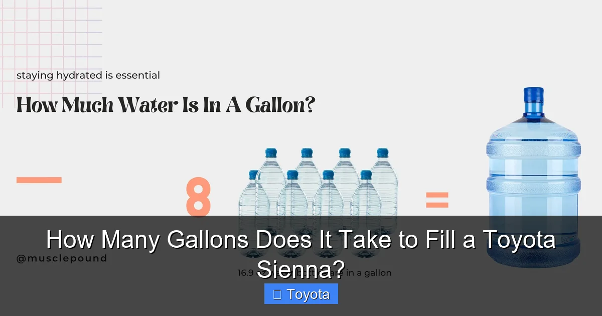 How Many Gallons Does It Take to Fill a Toyota Sienna?