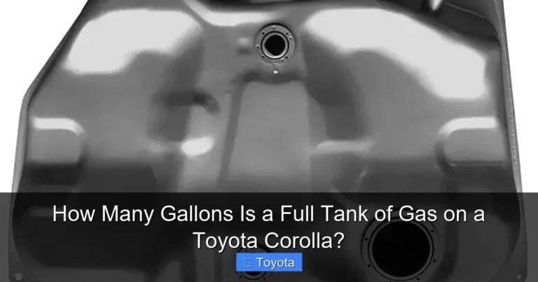 How Many Gallons Is a Full Tank of Gas on a Toyota Corolla?