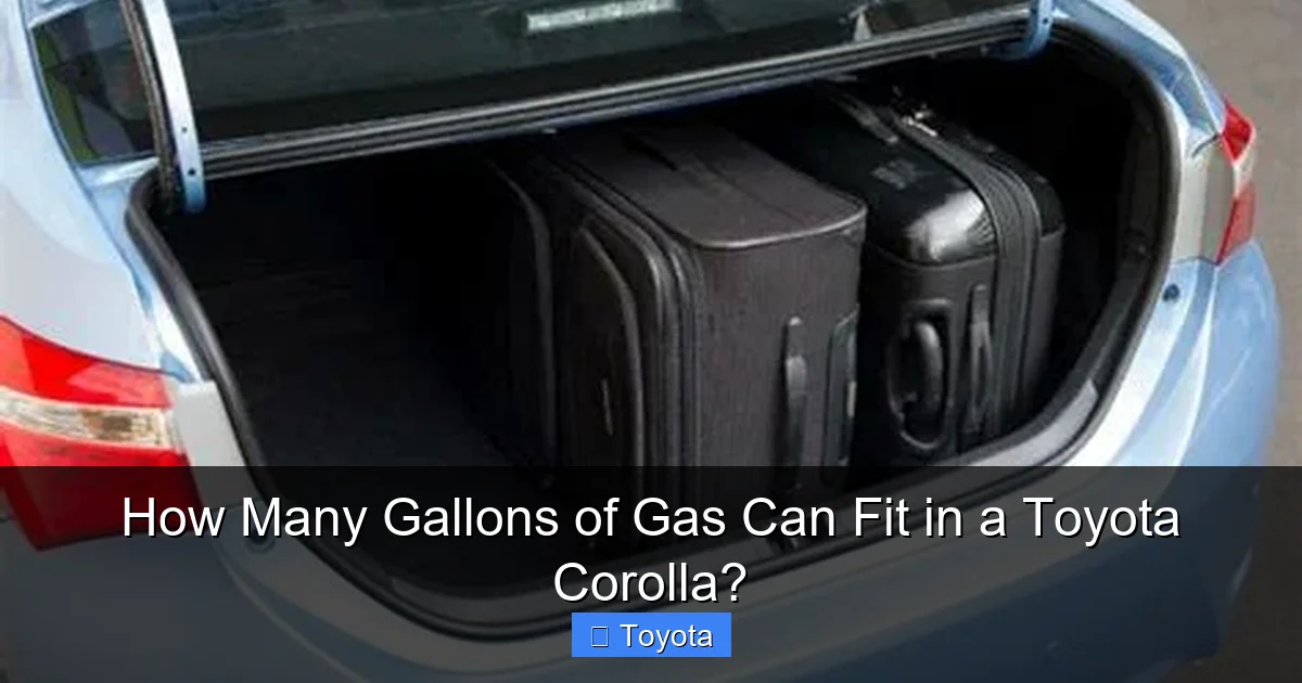 How Many Gallons of Gas Can Fit in a Toyota Corolla?