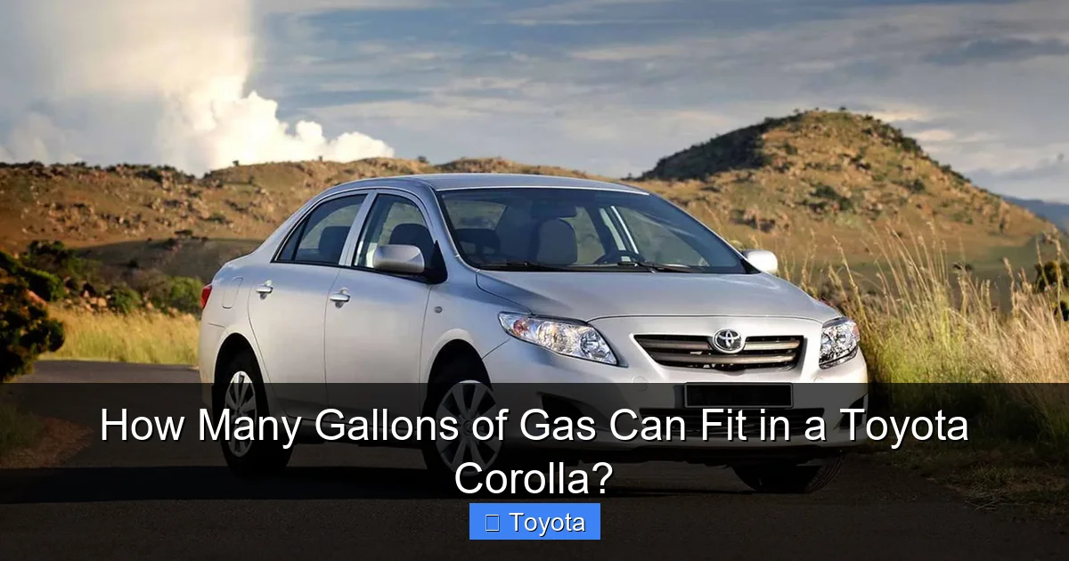 How Many Gallons of Gas Can Fit in a Toyota Corolla?