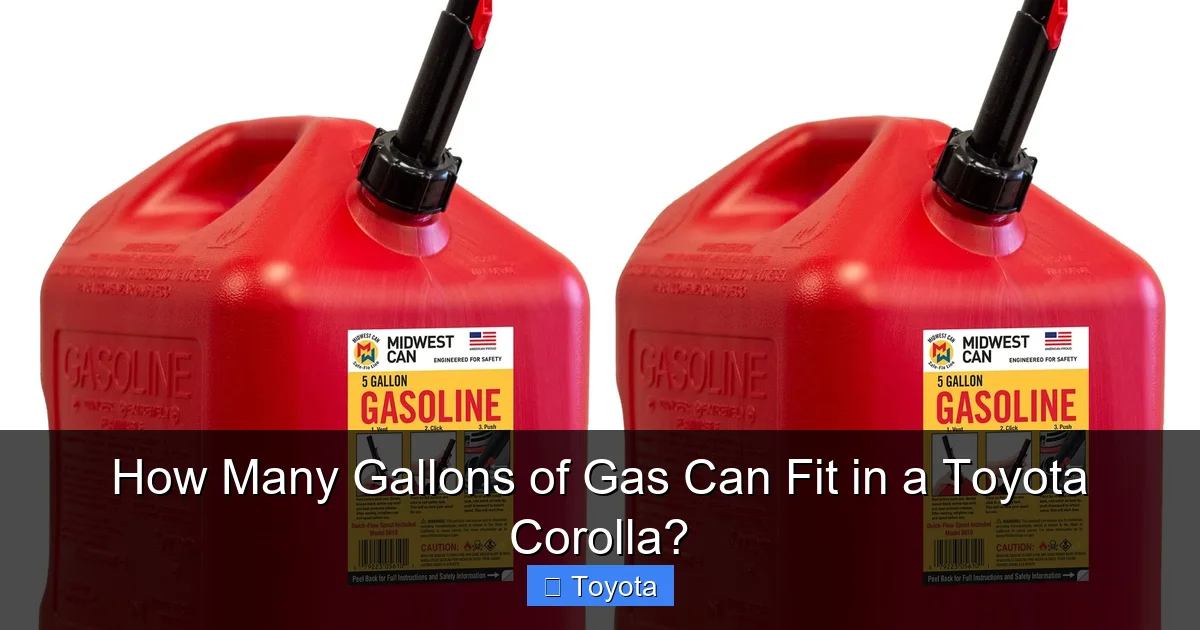 How Many Gallons of Gas Can Fit in a Toyota Corolla?