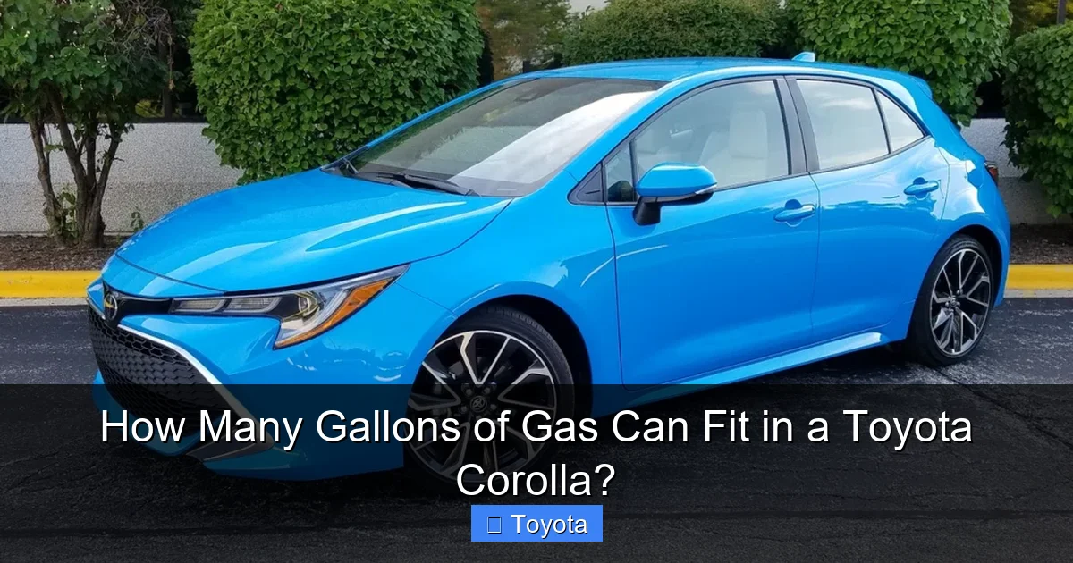 How Many Gallons of Gas Can Fit in a Toyota Corolla?