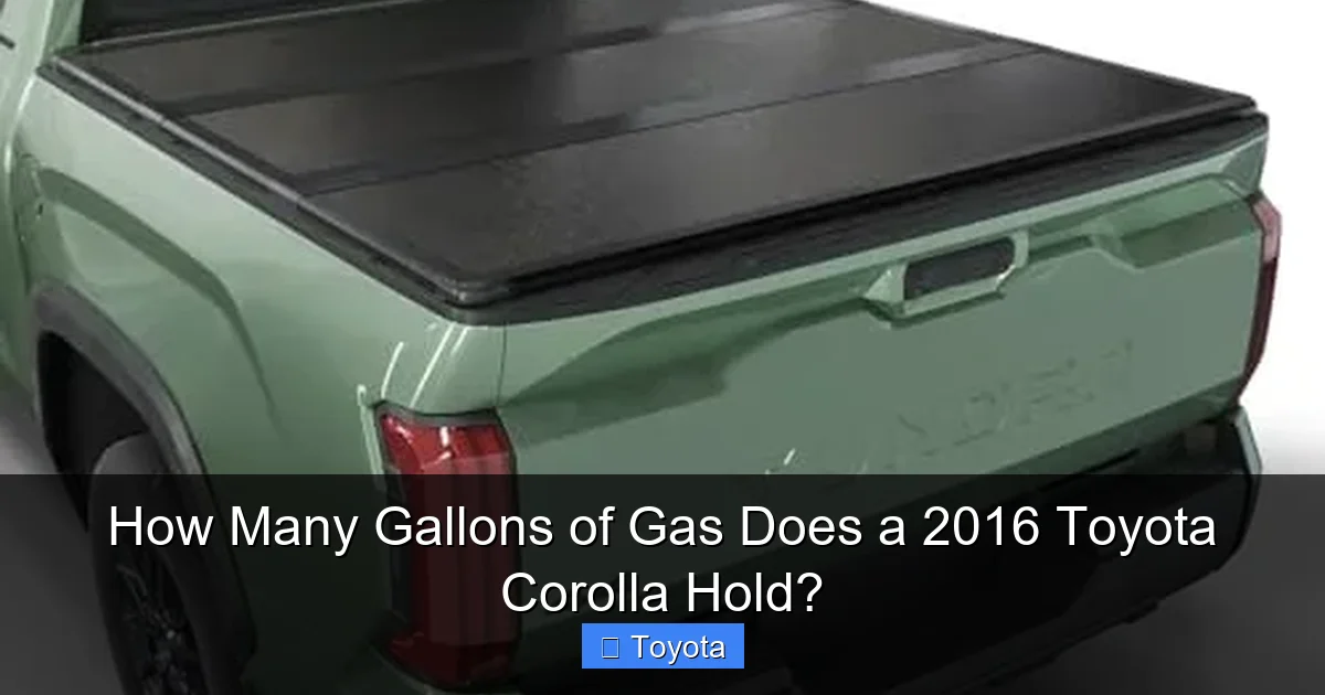 How Many Gallons of Gas Does a 2016 Toyota Corolla Hold?