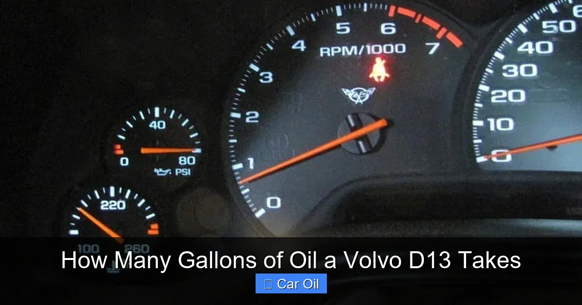 How Many Gallons of Oil a Volvo D13 Takes
