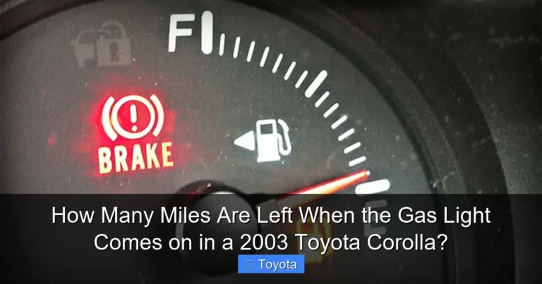 How Many Miles Are Left When the Gas Light Comes on in a 2003 Toyota Corolla?