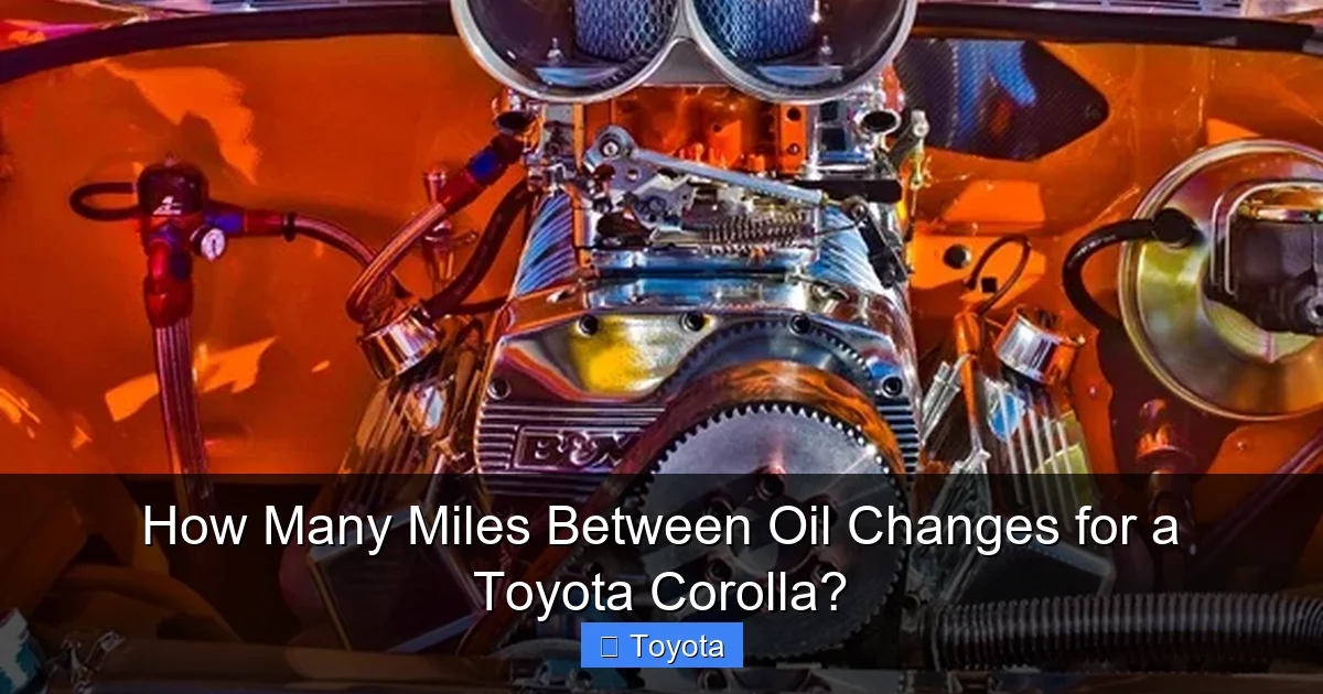 How Many Miles Between Oil Changes for a Toyota Corolla?