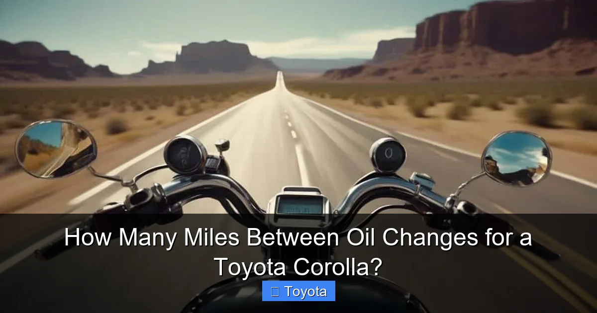 How Many Miles Between Oil Changes for a Toyota Corolla?