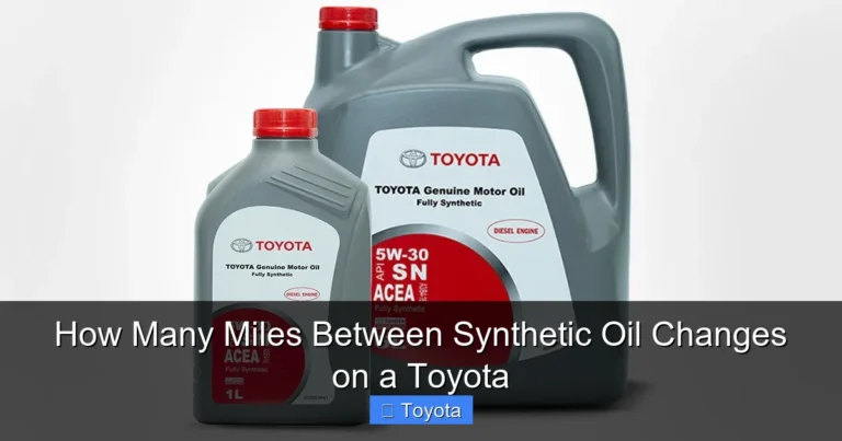 How Many Miles Between Synthetic Oil Changes on a Toyota