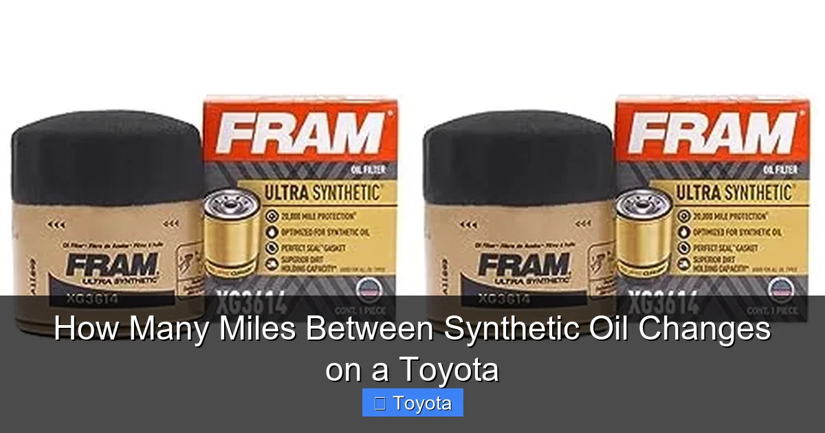 How Many Miles Between Synthetic Oil Changes on a Toyota
