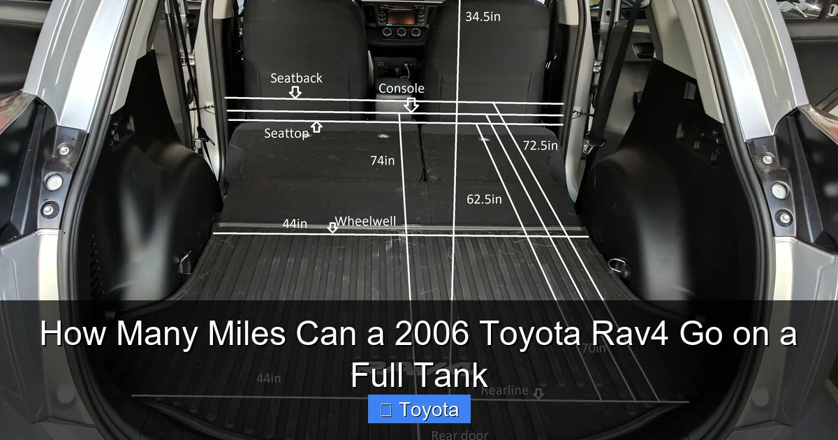 How Many Miles Can a 2006 Toyota Rav4 Go on a Full Tank