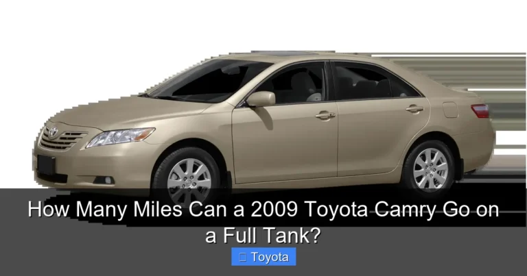 How Many Miles Can a 2009 Toyota Camry Go on a Full Tank?