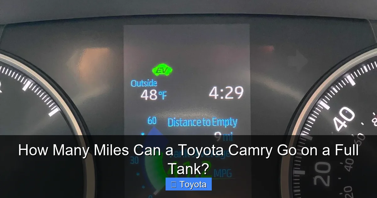 How Many Miles Can a Toyota Camry Go on a Full Tank?
