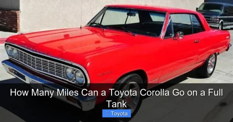 How Many Miles Can a Toyota Corolla Go on a Full Tank