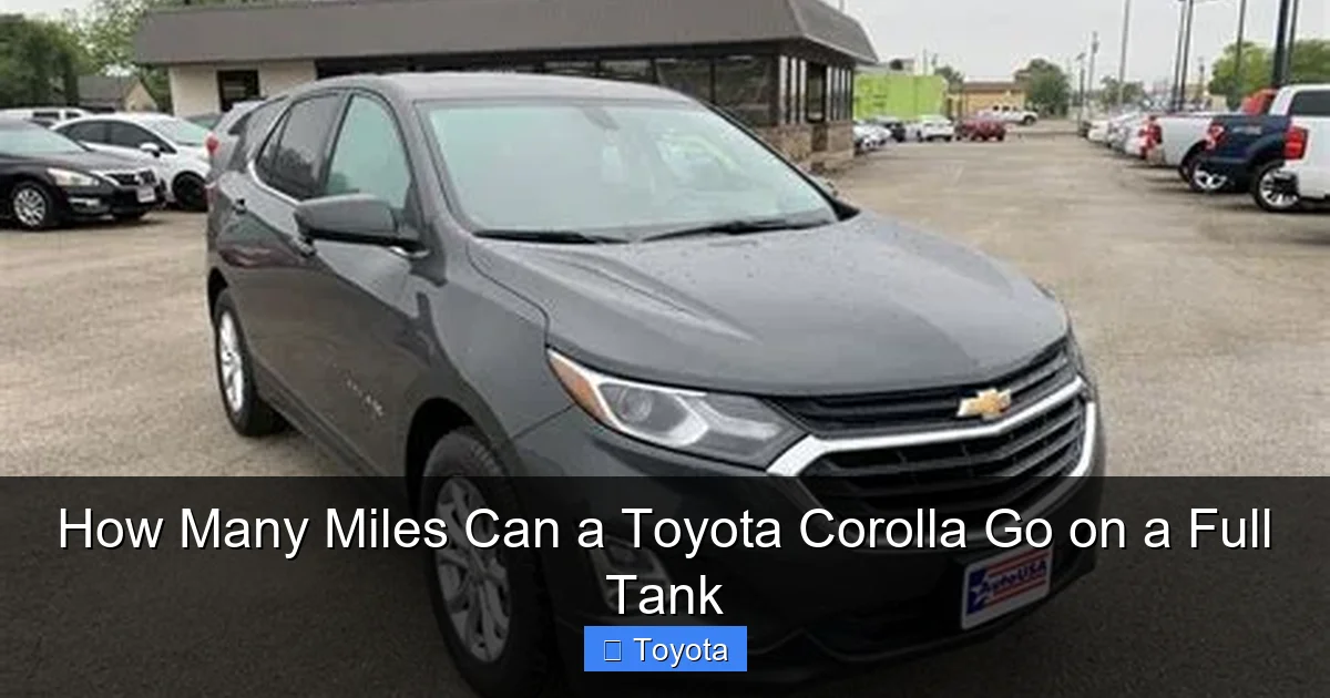 How Many Miles Can a Toyota Corolla Go on a Full Tank