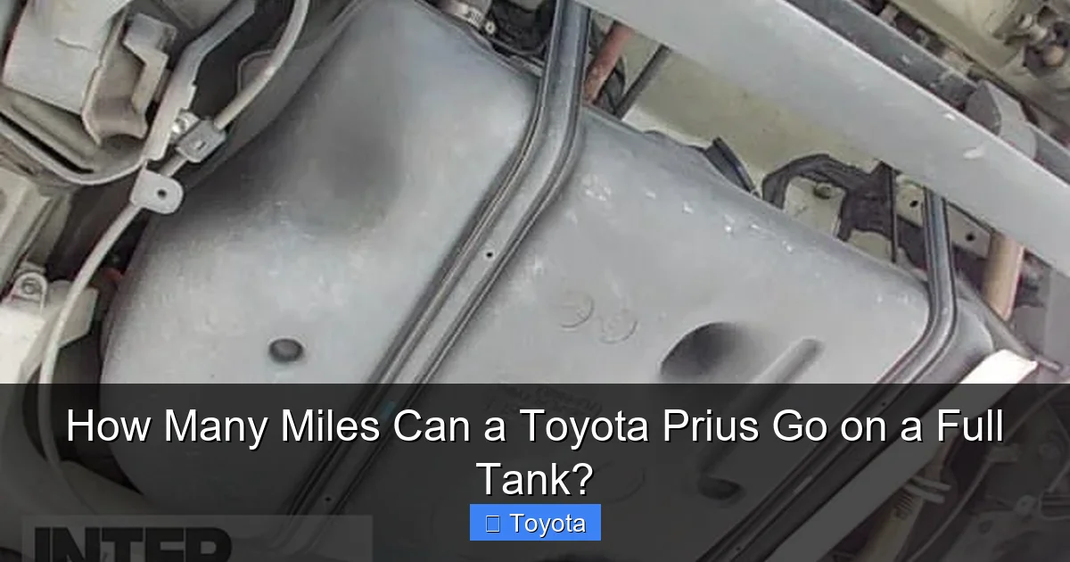 How Many Miles Can a Toyota Prius Go on a Full Tank?