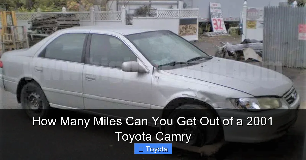 How Many Miles Can You Get Out of a 2001 Toyota Camry