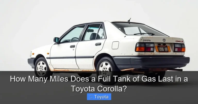 How Many Miles Does a Full Tank of Gas Last in a Toyota Corolla?
