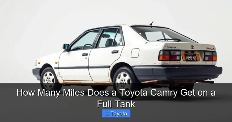 How Many Miles Does a Toyota Camry Get on a Full Tank