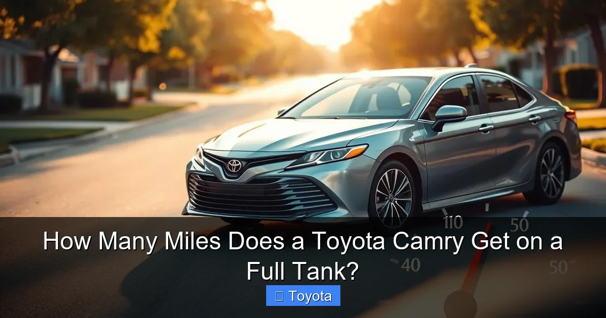 How Many Miles Does a Toyota Camry Get on a Full Tank?