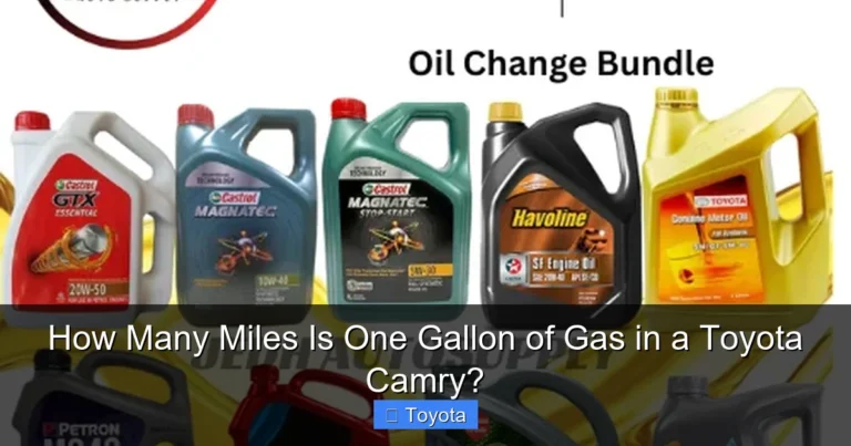 How Many Miles Is One Gallon of Gas in a Toyota Camry?