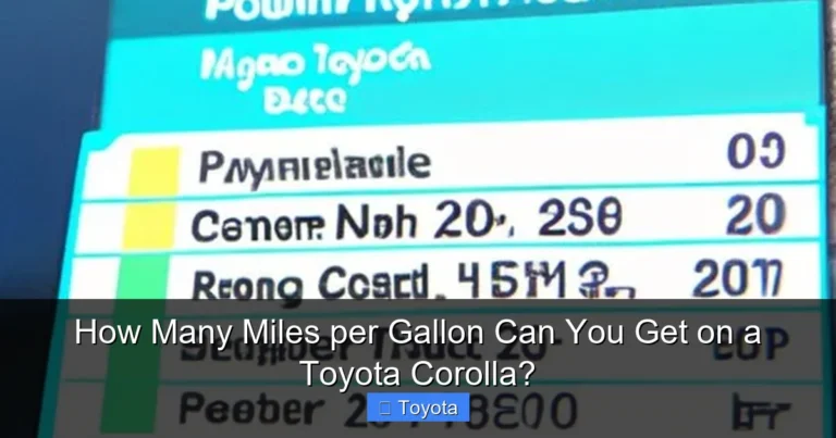 How Many Miles per Gallon Can You Get on a Toyota Corolla?