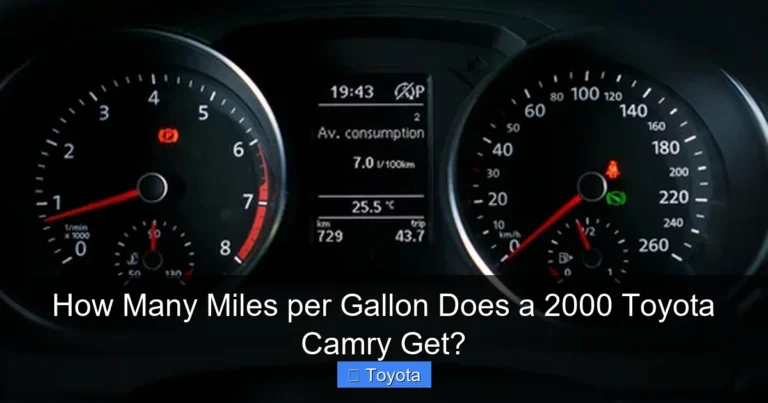 How Many Miles per Gallon Does a 2000 Toyota Camry Get?