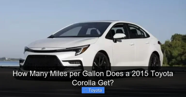 How Many Miles per Gallon Does a 2015 Toyota Corolla Get?
