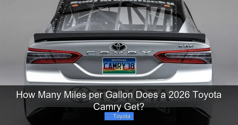 How Many Miles per Gallon Does a 2026 Toyota Camry Get?