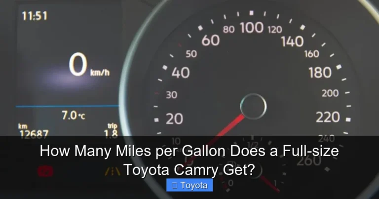 How Many Miles per Gallon Does a Full-size Toyota Camry Get?