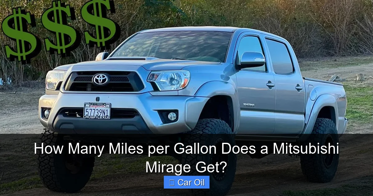 How Many Miles per Gallon Does a Mitsubishi Mirage Get?