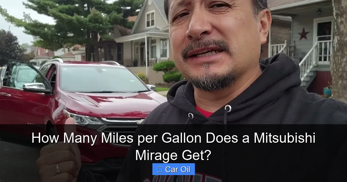 How Many Miles per Gallon Does a Mitsubishi Mirage Get?