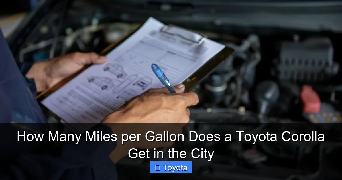 How Many Miles per Gallon Does a Toyota Corolla Get in the City