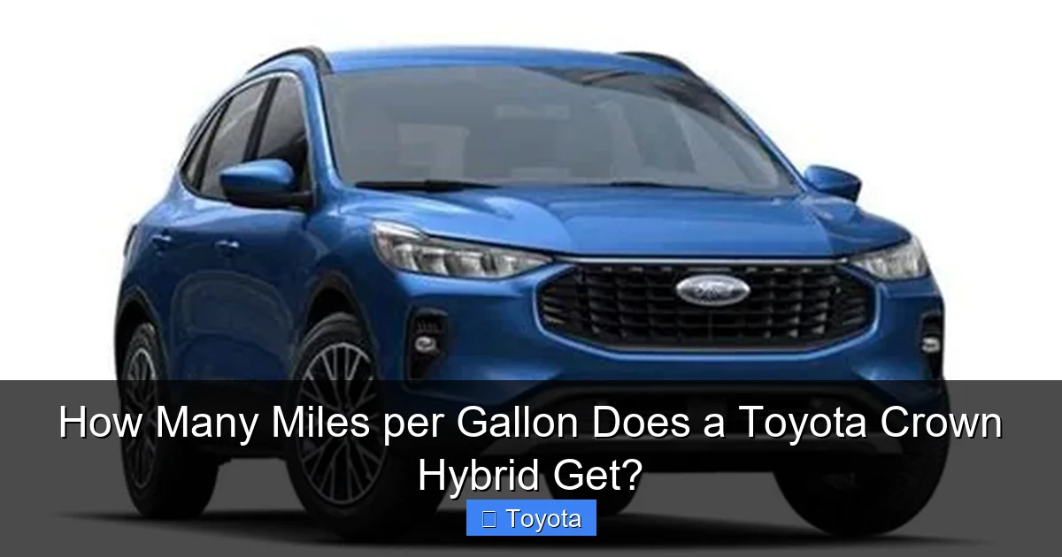 How Many Miles per Gallon Does a Toyota Crown Hybrid Get?