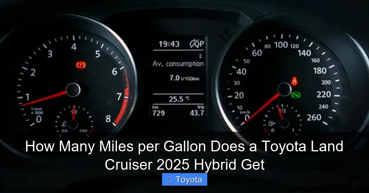 How Many Miles per Gallon Does a Toyota Land Cruiser 2025 Hybrid Get