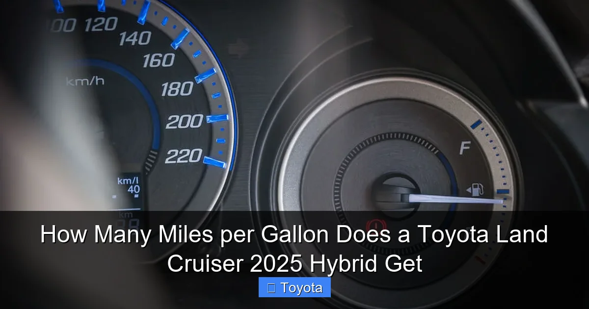 How Many Miles per Gallon Does a Toyota Land Cruiser 2025 Hybrid Get