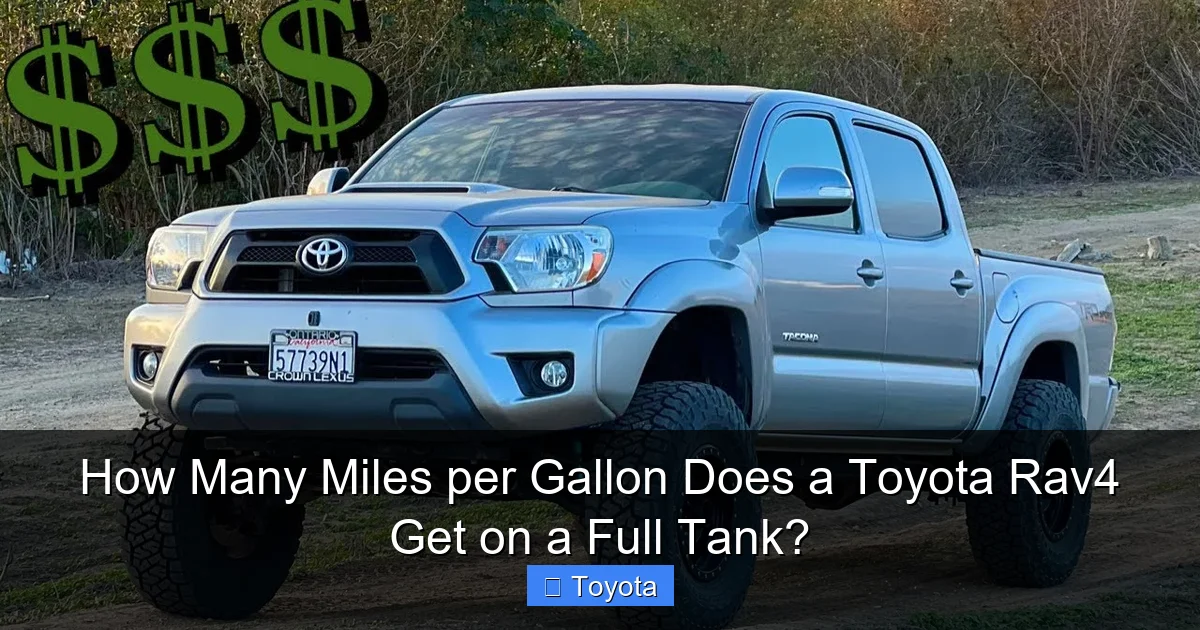 How Many Miles per Gallon Does a Toyota Rav4 Get on a Full Tank?
