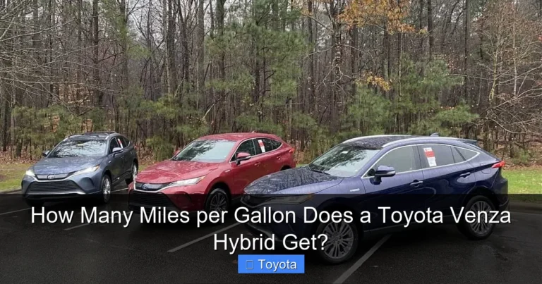 How Many Miles per Gallon Does a Toyota Venza Hybrid Get?