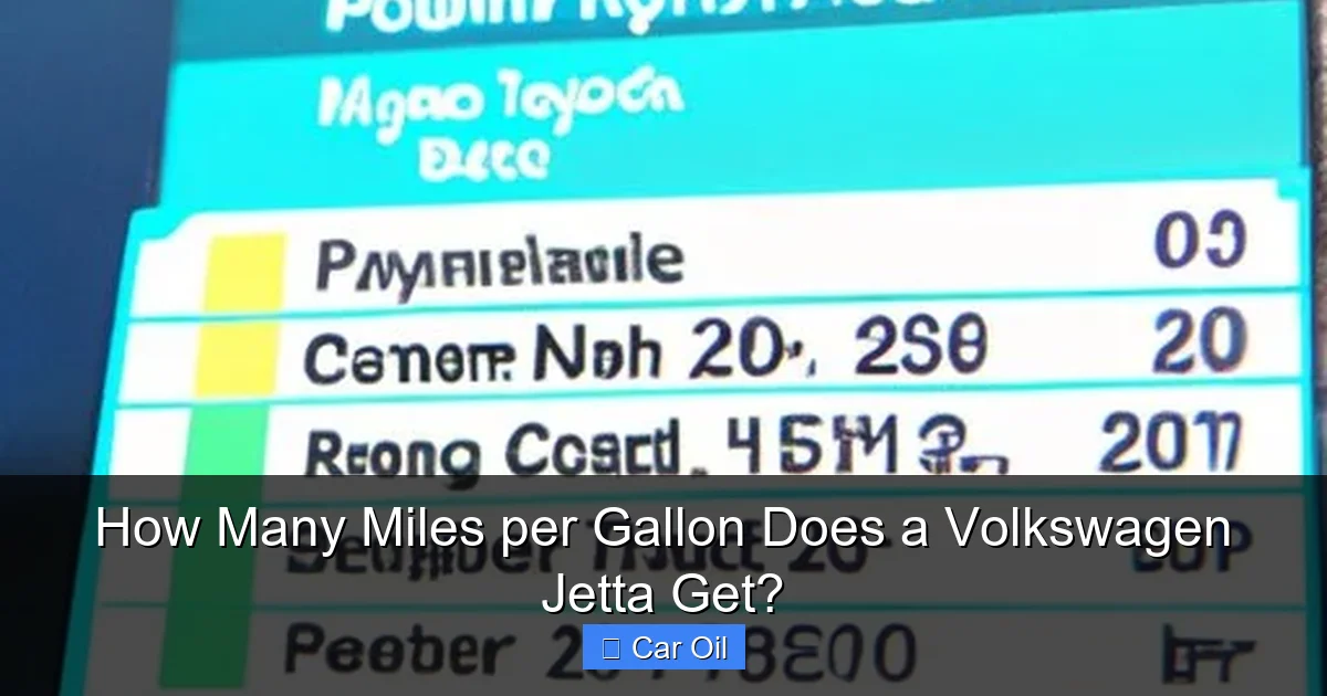 How Many Miles per Gallon Does a Volkswagen Jetta Get?